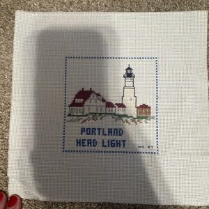 Portland Head Light Cross Stitch Art